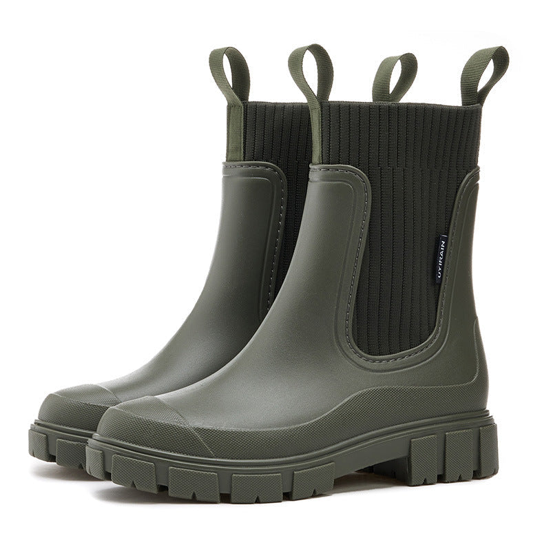 Bottes Chelsea de pluie pour femmes à la cheville