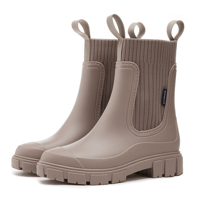 Bottes Chelsea de pluie pour femmes à la cheville