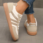 Damskie retro casualowe sneakersy do chodzenia z sznurowaniem