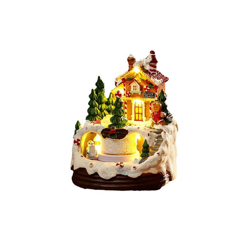 Beleuchtete Weihnachtsdorfdekoration
