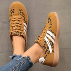 Damskie retro casualowe sneakersy do chodzenia z sznurowaniem