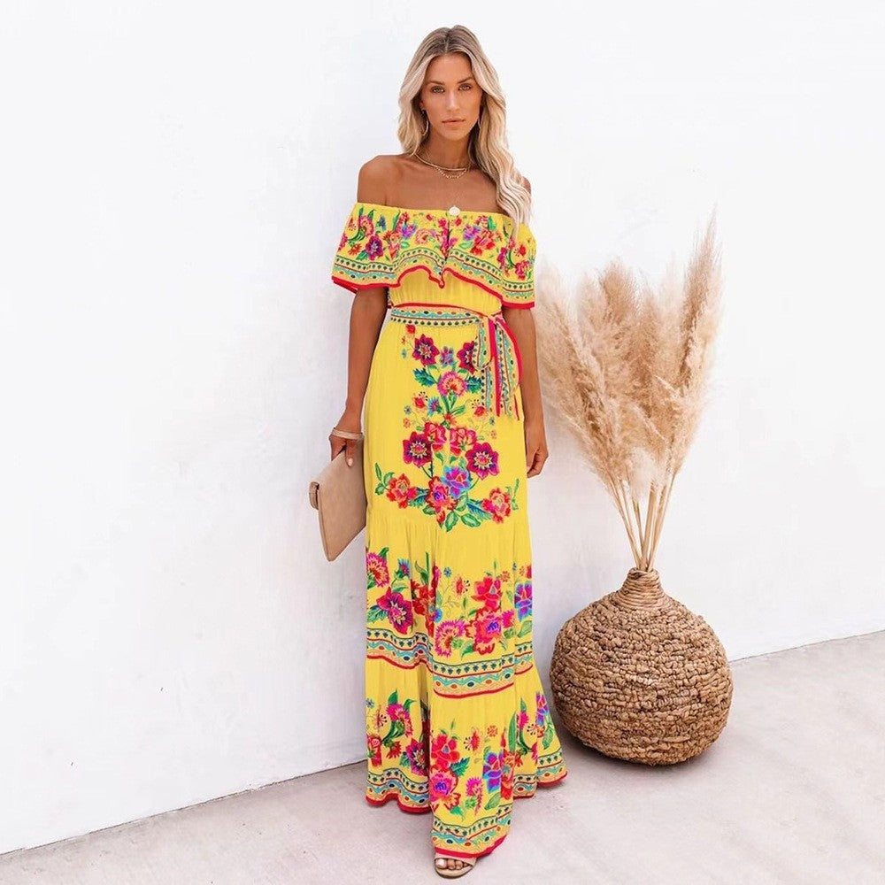 Women’s Off-Shoulder Floral Maxi Dress