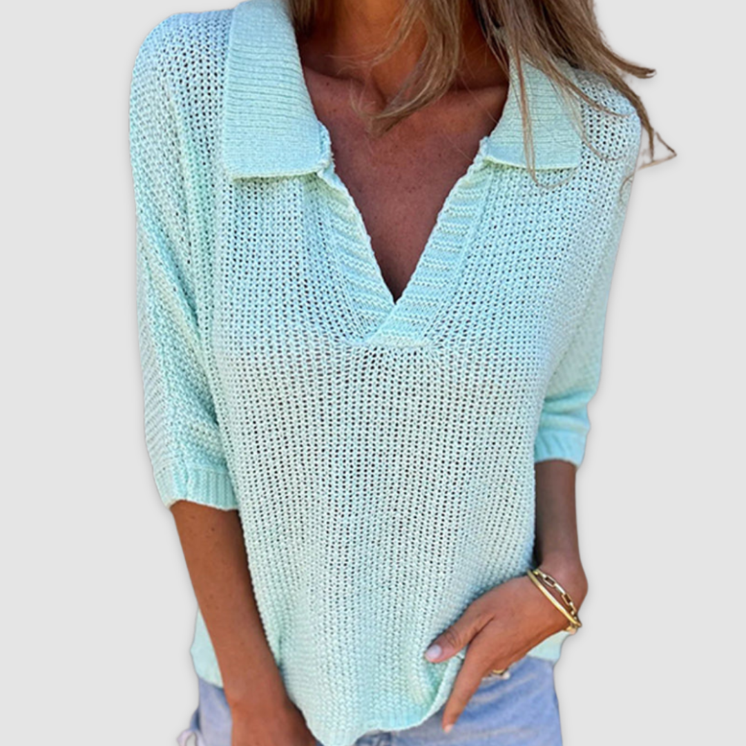 Pull en maille à col pour femme