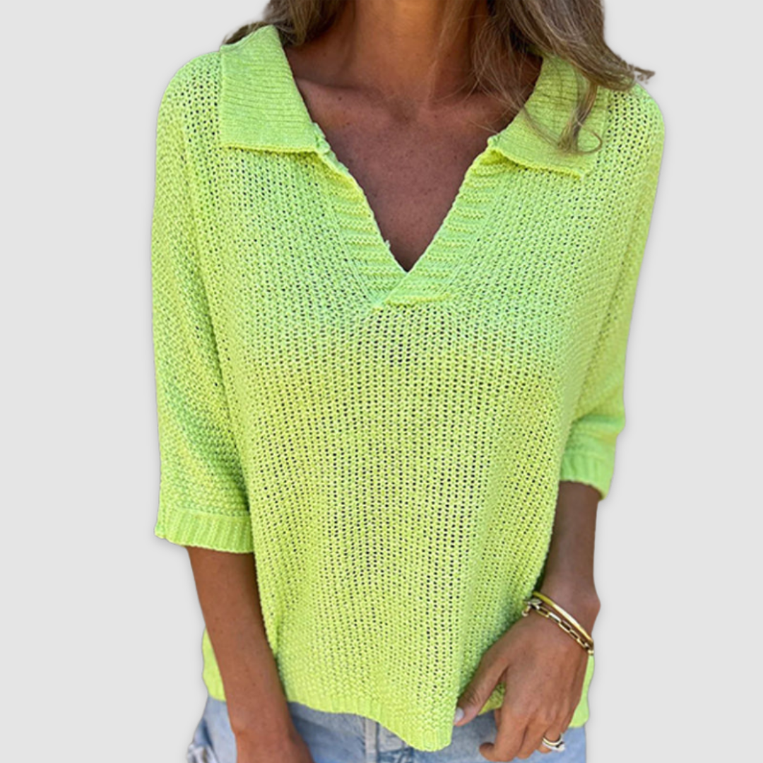 Pull en maille à col pour femme