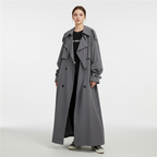 Abrigo largo oversize de gabardina para mujer