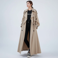 Abrigo largo oversize de gabardina para mujer