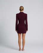 Miniabito sartoriale da donna con blazer