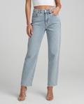 Women's Rhinestone Straight-Leg Jeans