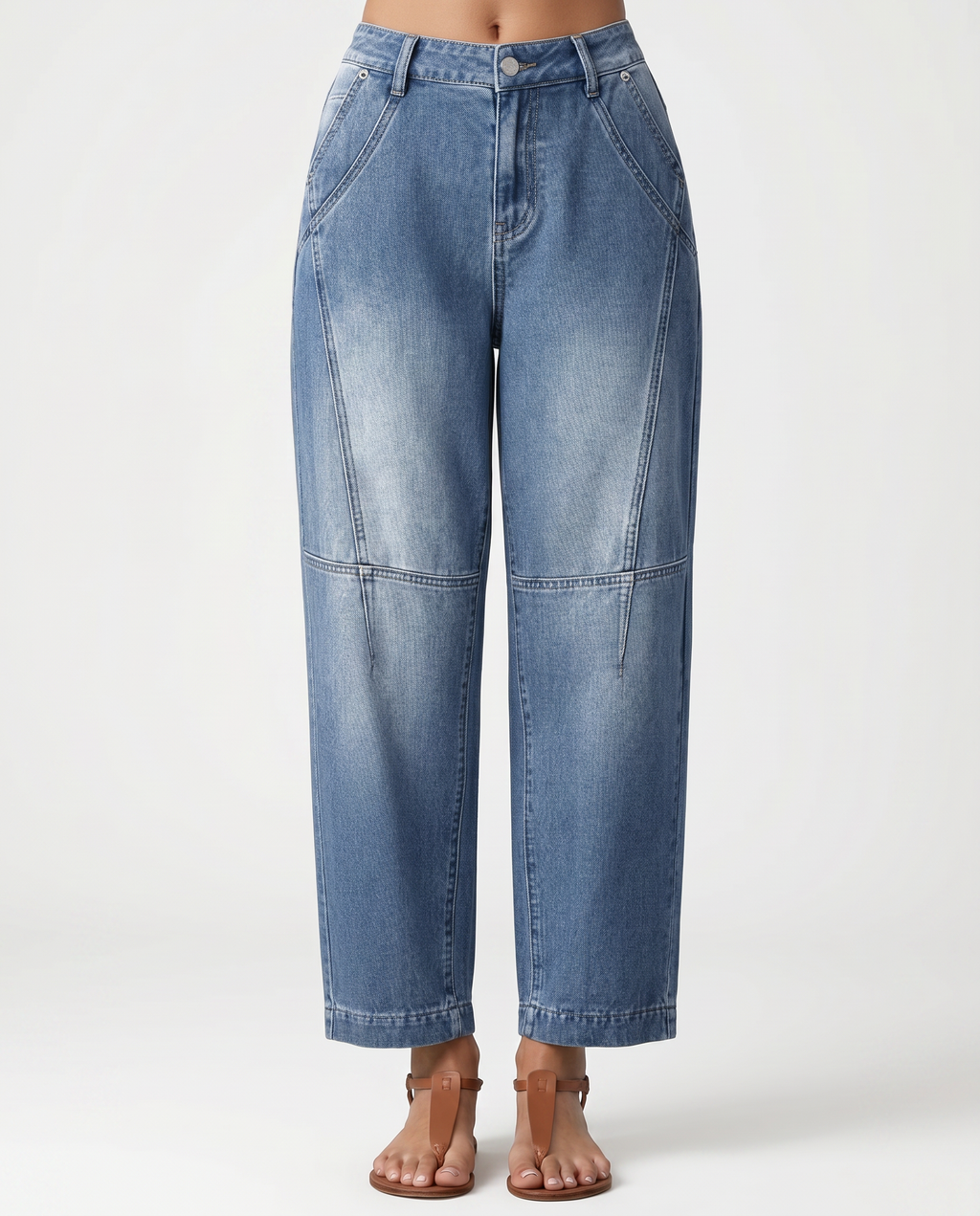 Women's Relaxed Barrel-Leg Jeans