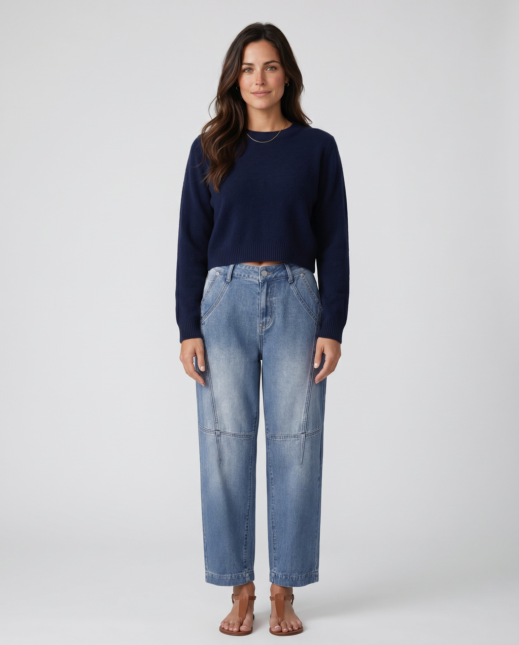 Women's Relaxed Barrel-Leg Jeans