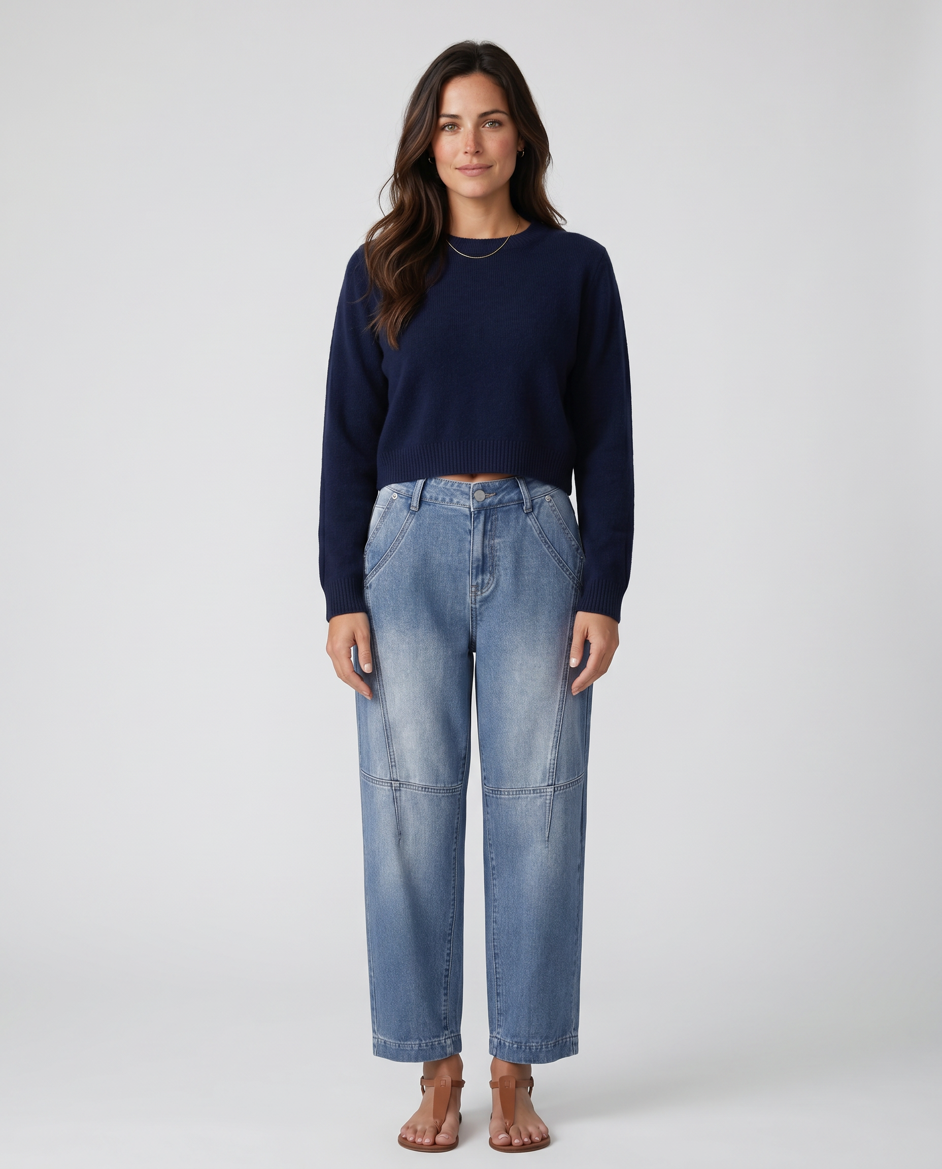 Women's Relaxed Barrel-Leg Jeans