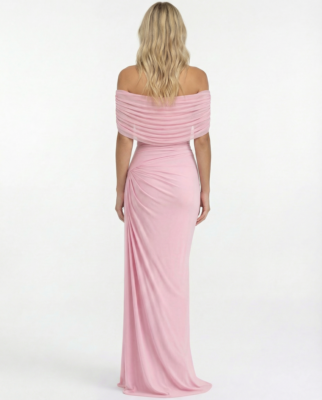 Women's Draped Maxi Dress for Elegant Evening and Formal Occasion Styling