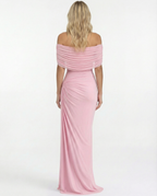 Women's Draped Maxi Dress for Elegant Evening and Formal Occasion Styling
