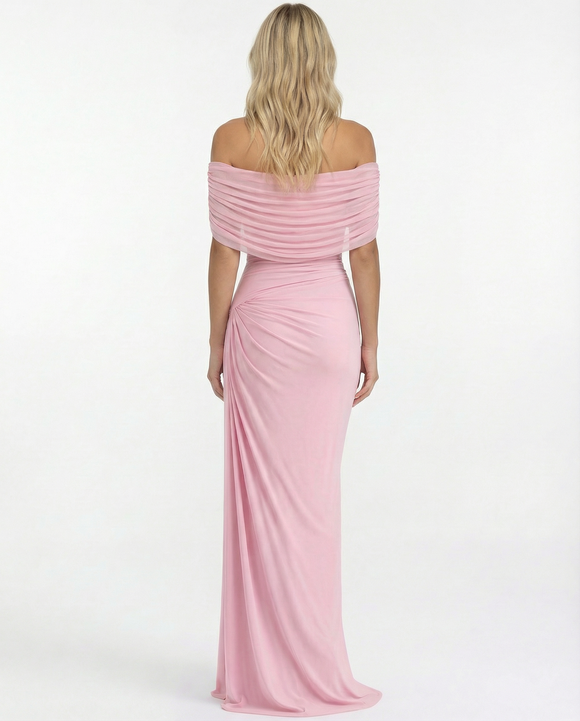 Women's Draped Maxi Dress for Elegant Evening and Formal Occasion Styling