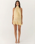Damen plissierter Halter-Playsuit für elegante Sommerabende  