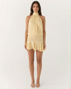 Women's Pleated Halter Playsuit for Elegant Summer Evening Styling