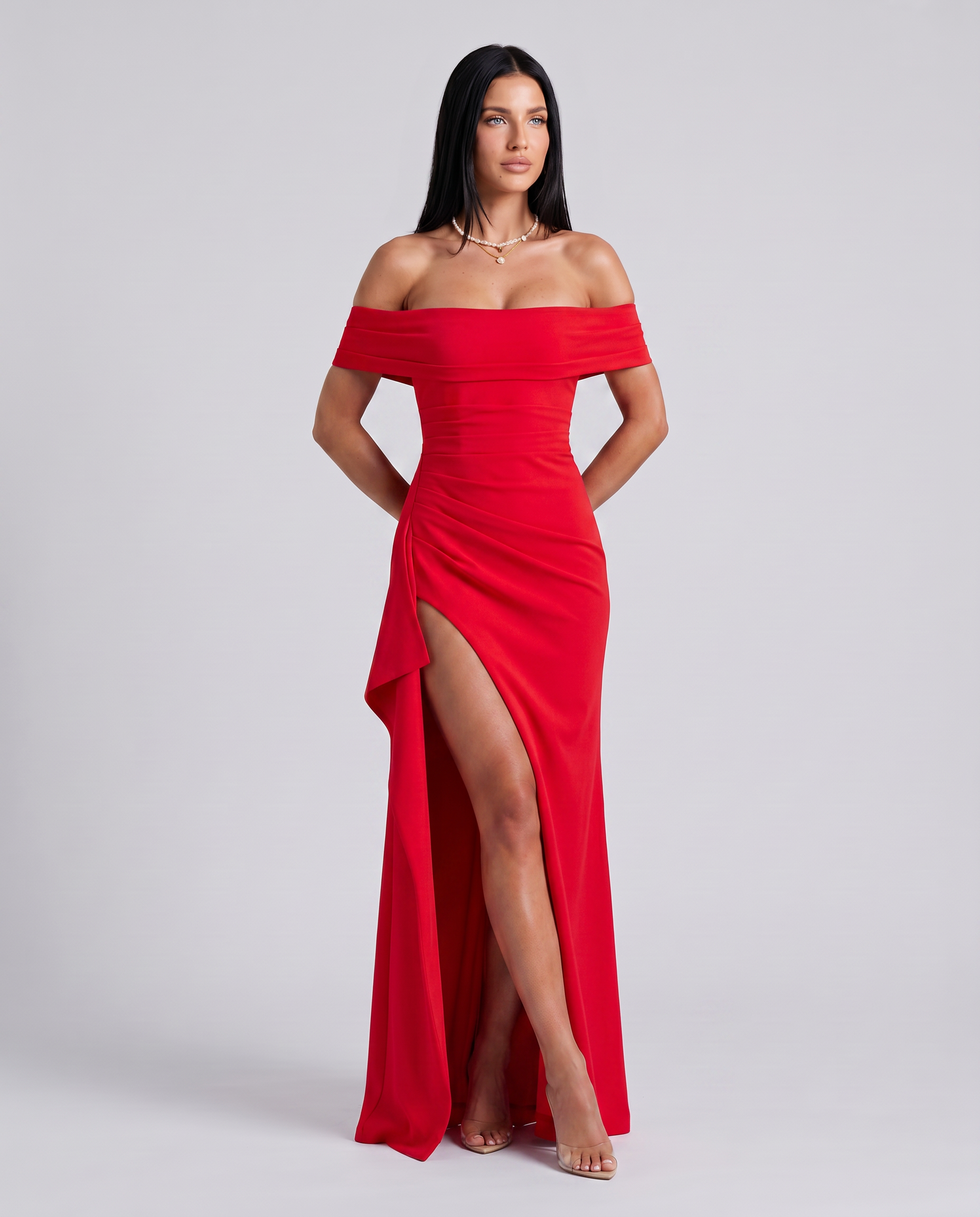 Women's Off-Shoulder Maxi Dress for Elegant Evening and Formal Styling
