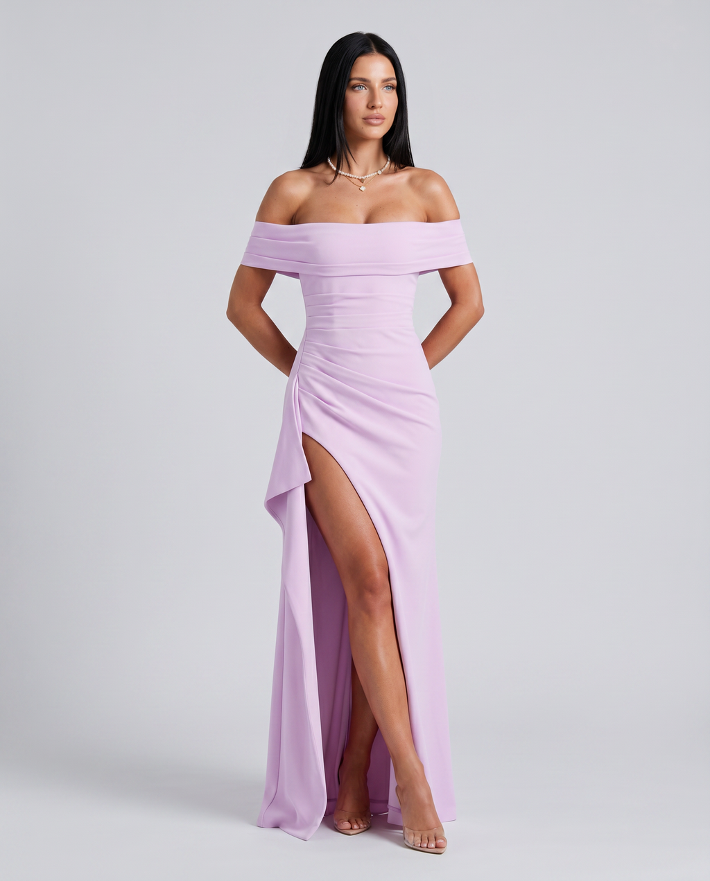 Women's Off-Shoulder Maxi Dress for Elegant Evening and Formal Styling