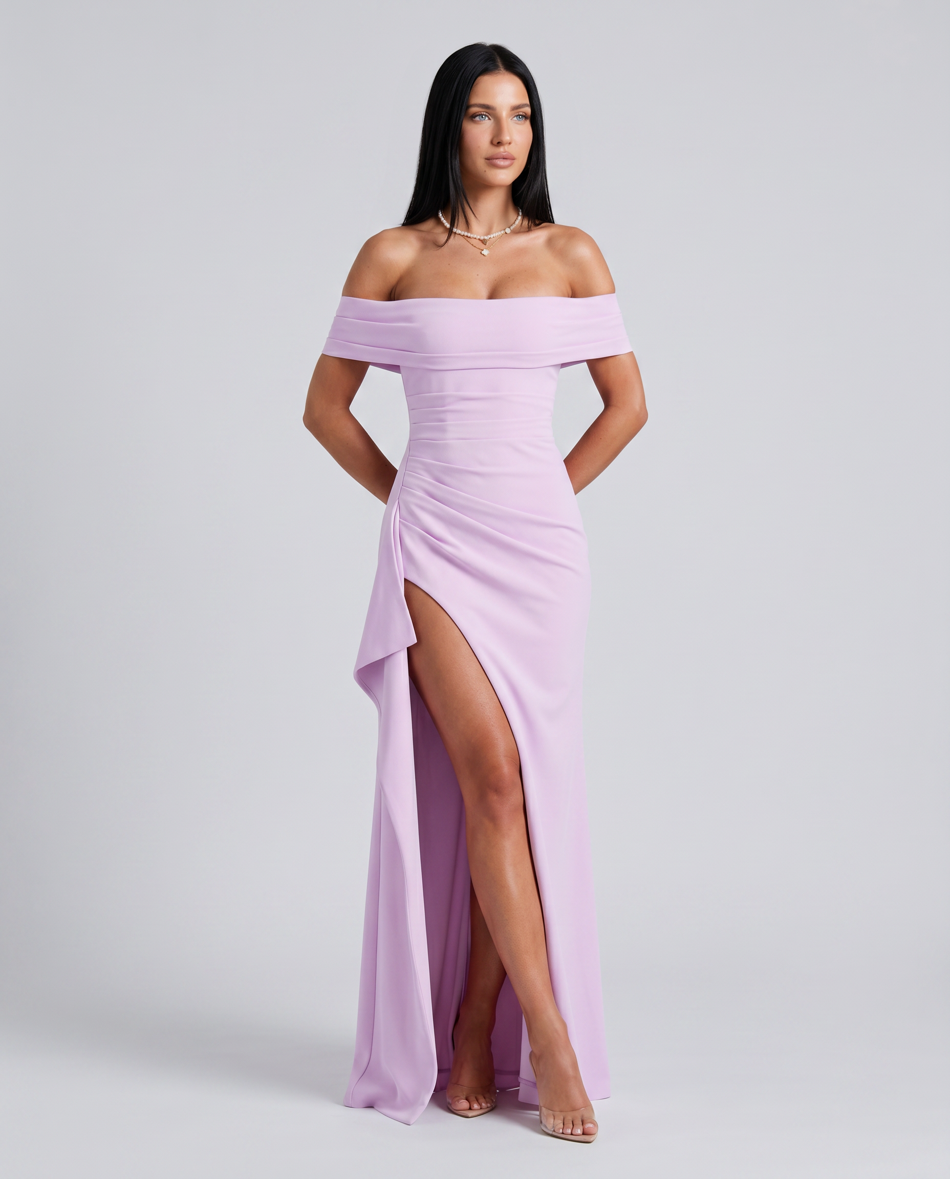 Women's Off-Shoulder Maxi Dress for Elegant Evening and Formal Styling