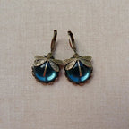 Women’s Vintage Dragonfly Blue Stone Drop Earrings