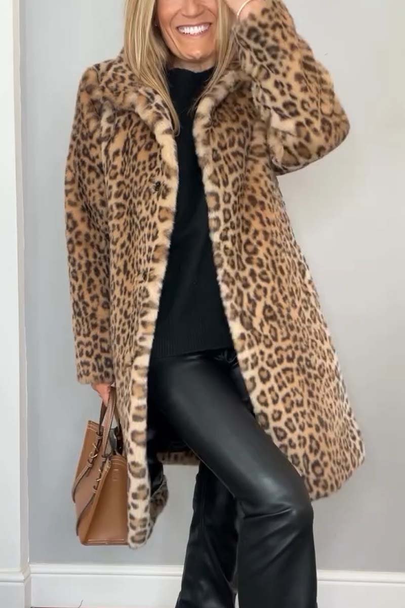 Women’s Leopard Print Long Coat