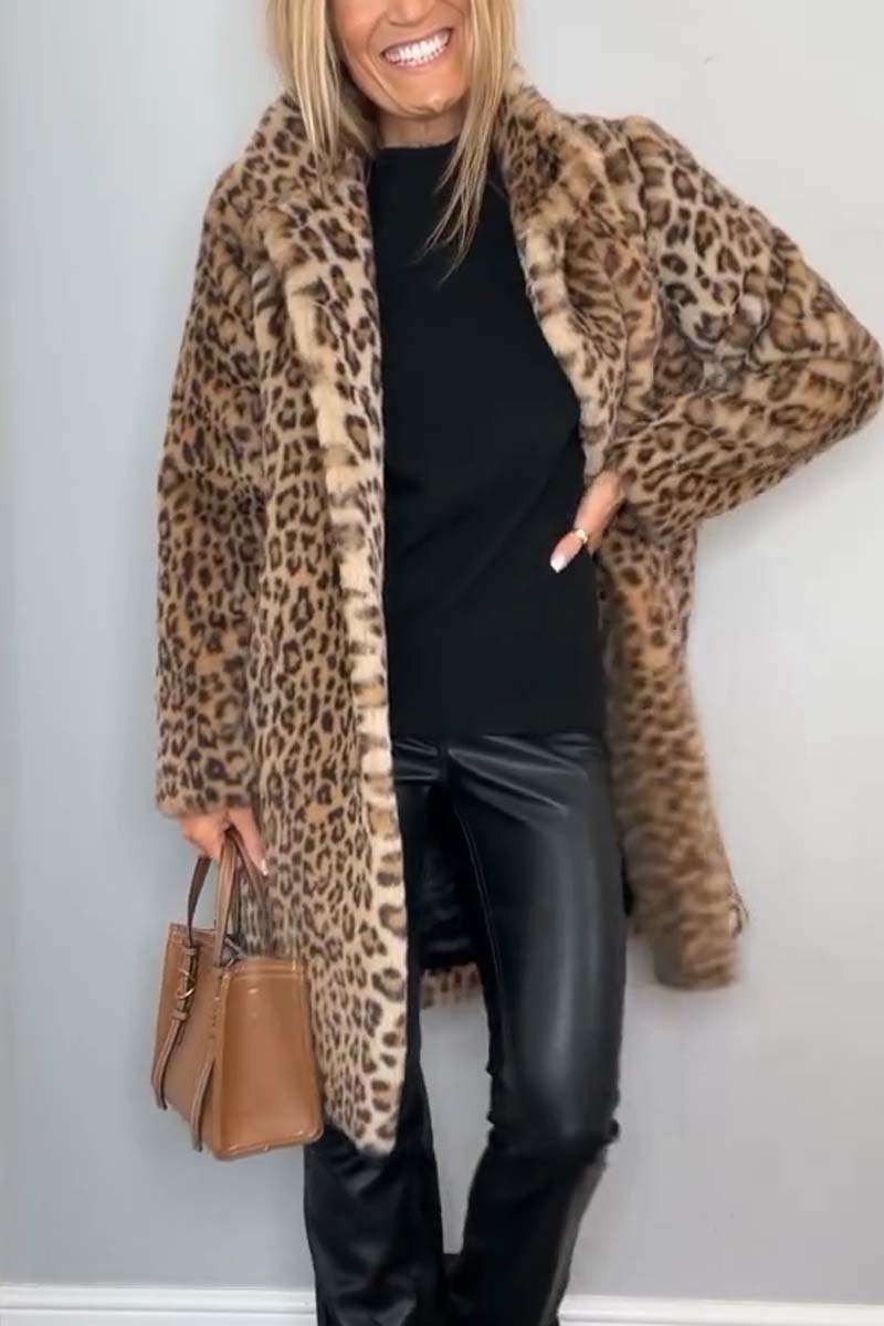 Women’s Leopard Print Long Coat