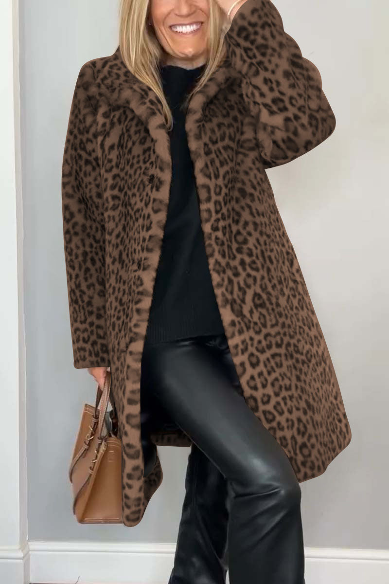 Women’s Leopard Print Long Coat
