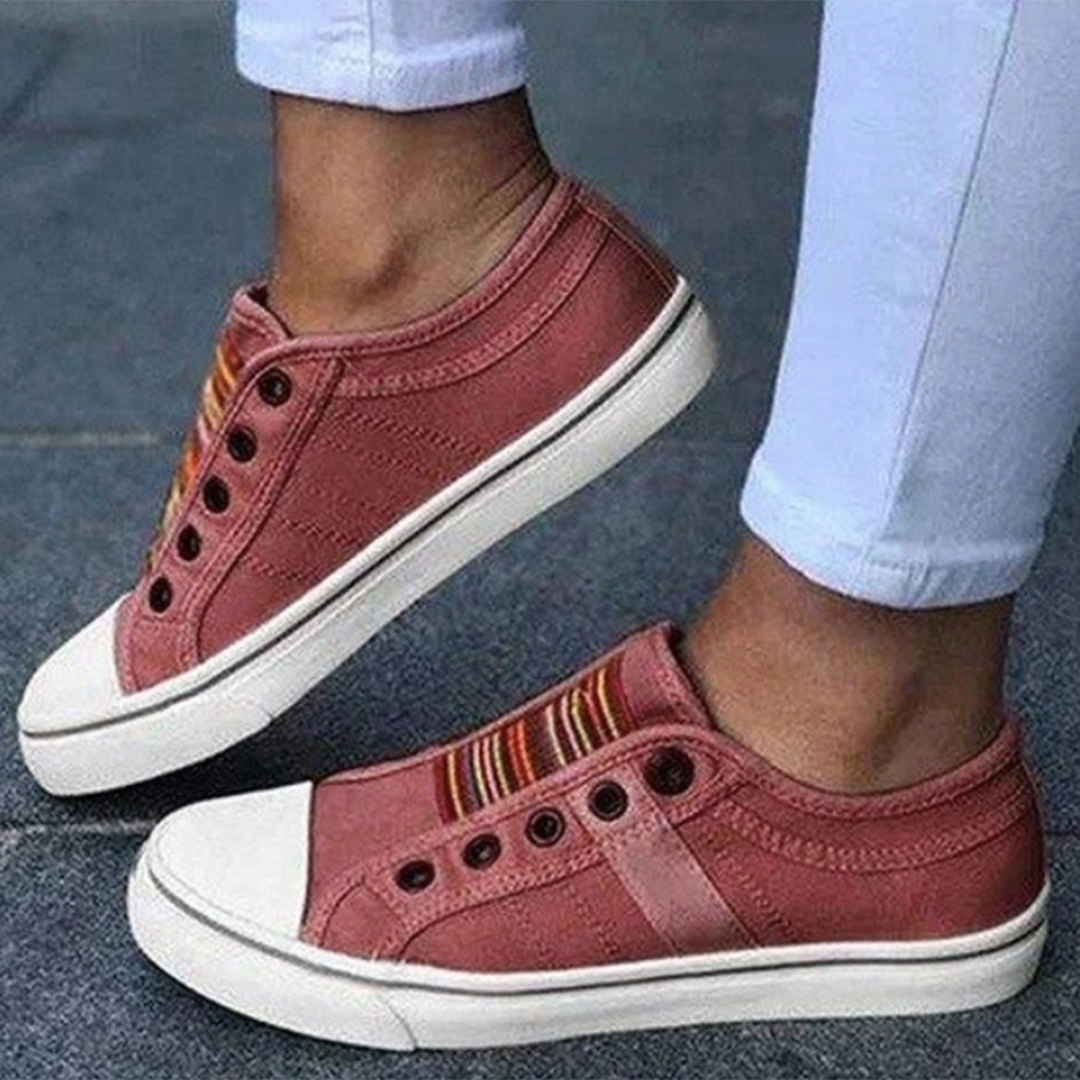 Women’s Double Buckle Casual Sneakers