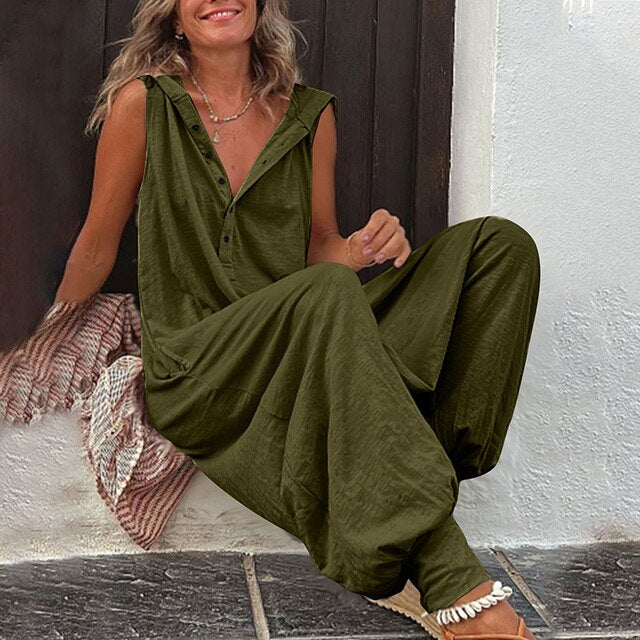 Relaxed Fit Draped Jumpsuit for Women with Soft Texture and Effortless Comfort