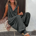 Damen Jumpsuit mit lockerem Schnitt, drapiertem Design, weicher Textur und mühelosem Komfort