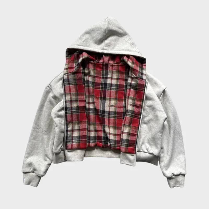 Veste à capuche oversize réversible pour homme
