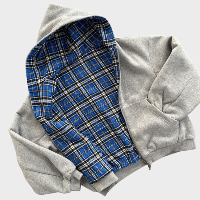 Vendbar oversized hættejakke til mænd