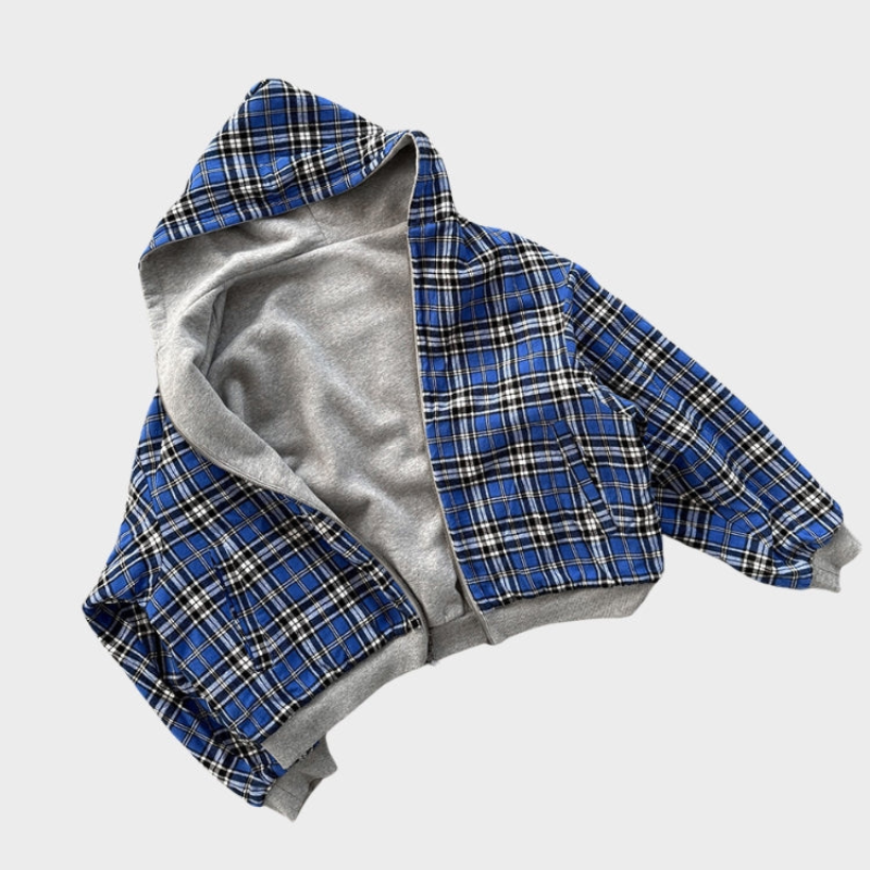 Vendbar oversized hættejakke til mænd