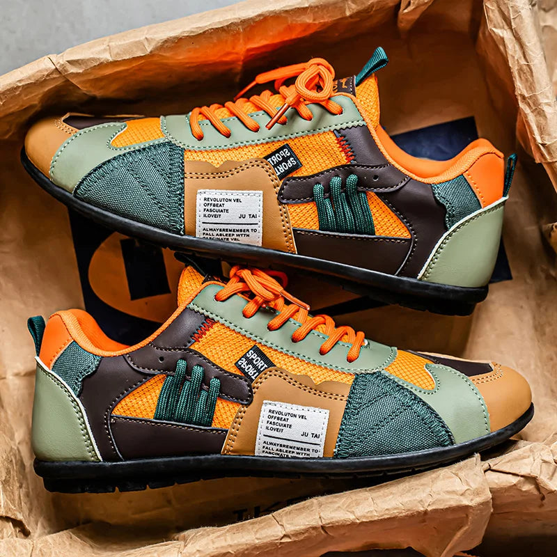 Herren Sneaker mit Farbfeldern, Schnürung und lässigem Design zum Gehen