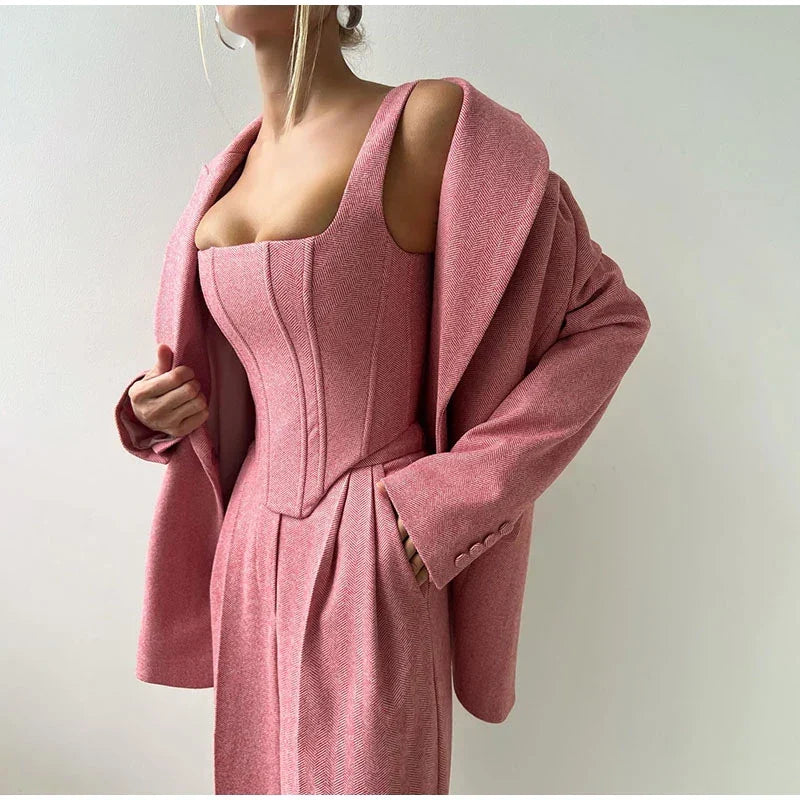 Mono de pierna ancha sastre para mujer