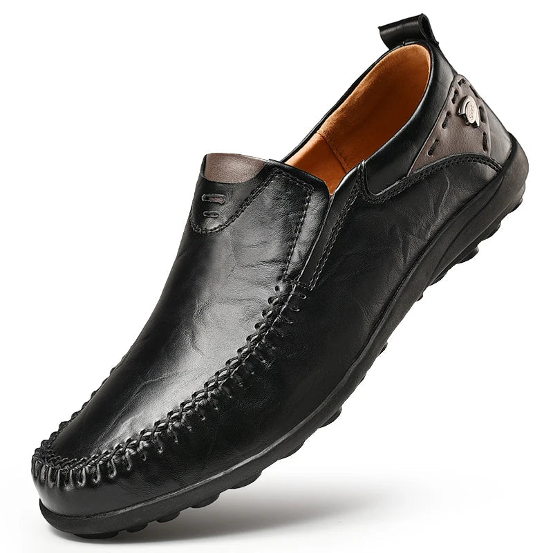 Mocassins décontractés à enfiler pour homme avec détail talon contrasté