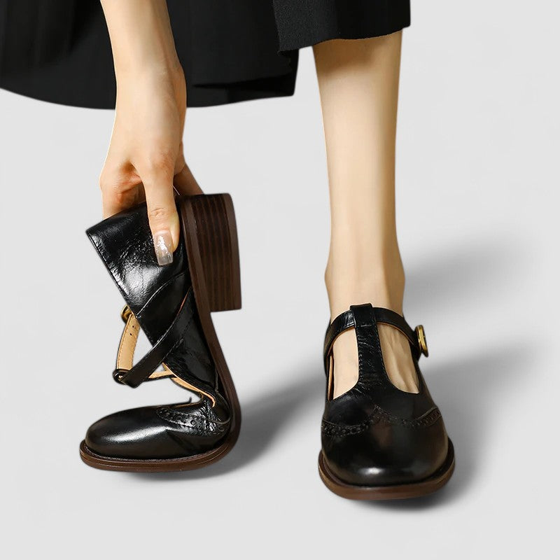 Women's Mary Jane Buckle Strap Flats