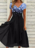 Damen schickes drapiertes Kleid aus glattem Stoff mit eleganter, fließender Silhouette
