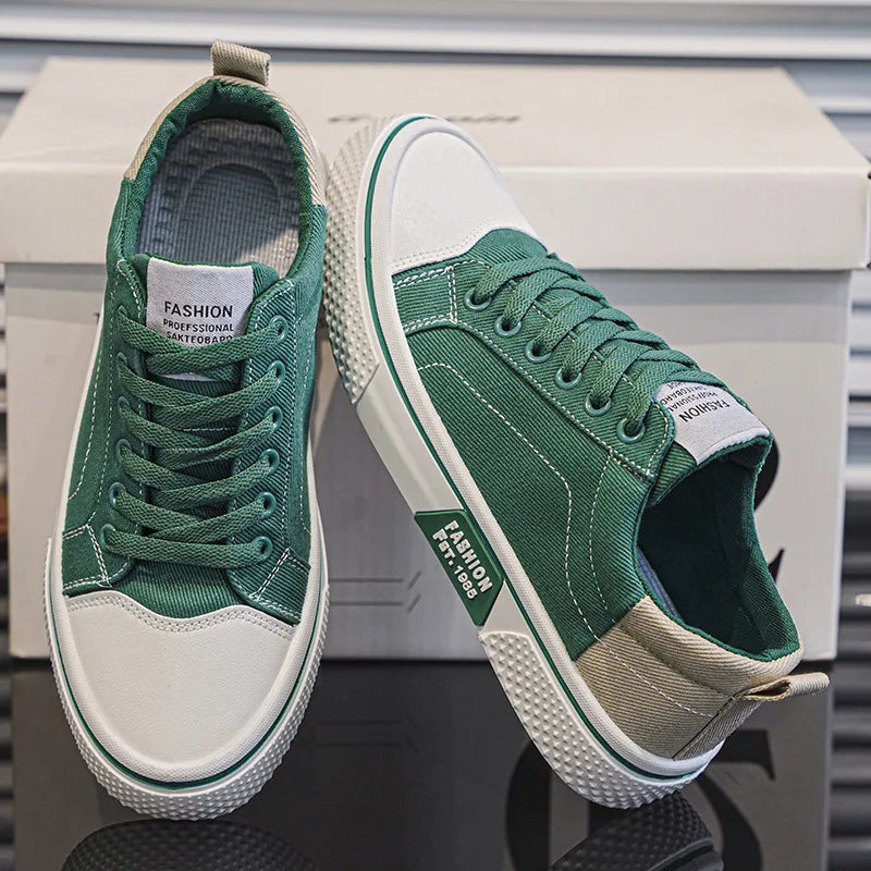 Men's Classic Lace-Up Canvas Sneakers