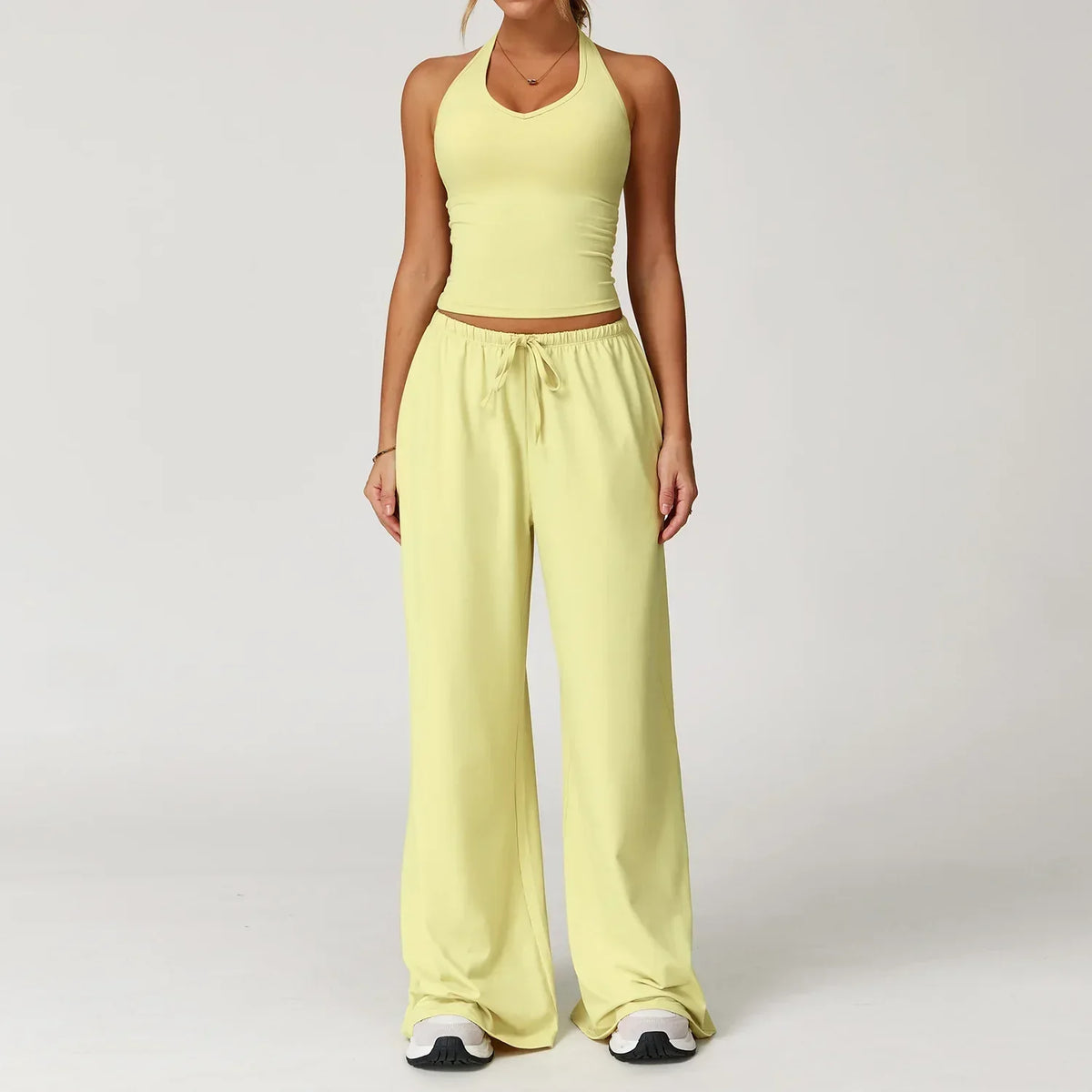 Women's Relaxed Drawstring Palazzo Trousers