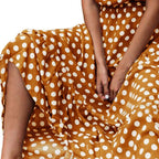 Women's Sleeveless Polka Dot Maxi Dress