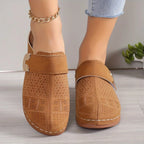 Zoccoli da donna slip-on con fibbia traforata
