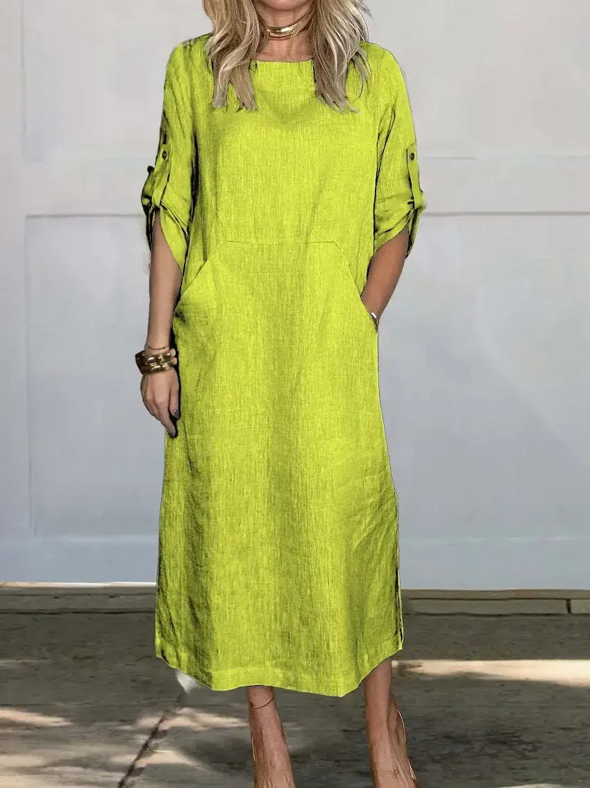 Women's Relaxed Maxi Dress with Side Pockets