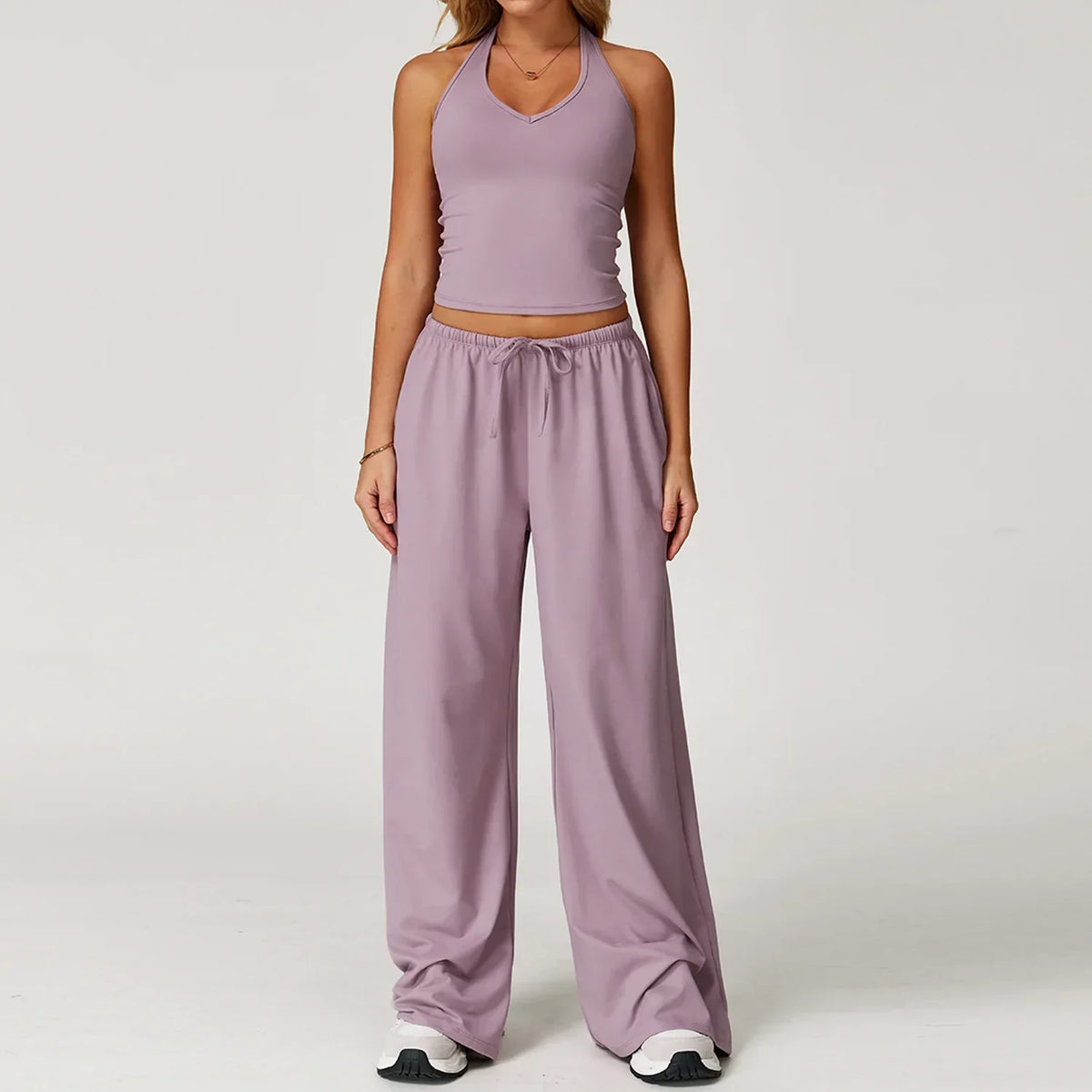 Women's Relaxed Drawstring Palazzo Trousers