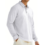 Men’s Ribbed Long Sleeve Polo