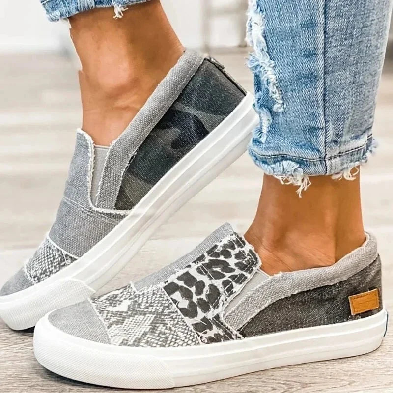 Slip-on-Sneaker für Damen mit gemischtem Muster