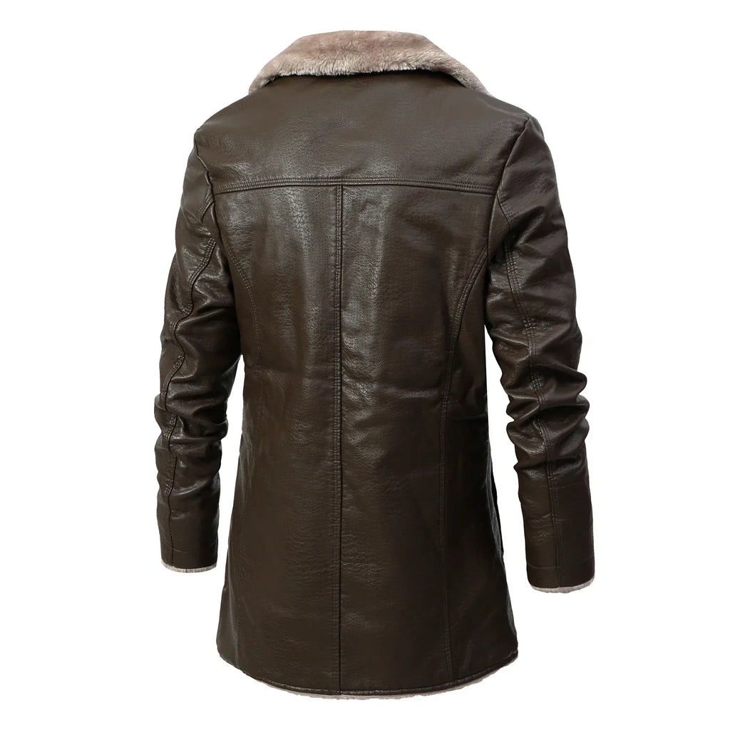 Men’s Long Sherpa Trim Coat