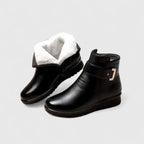 Women's Fur-Lined Buckle Ankle Boots