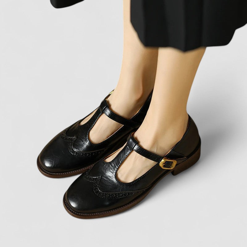 Women's Mary Jane Buckle Strap Flats