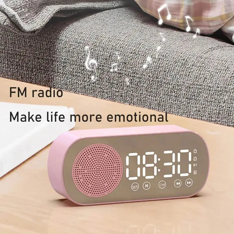 Digital Alarm Clock with Bluetooth Speaker